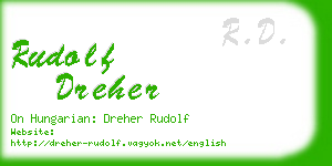 rudolf dreher business card